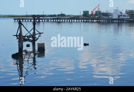 Cienfuegos Bay (Cuba), a rich estuarine ecosystem suffering from ever-worsening water pollution Stock Photo