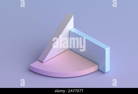Abstract 3d render, modern background, graphic design Stock Photo