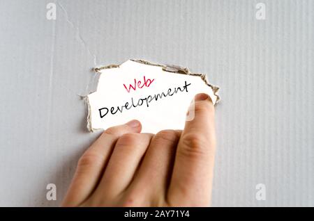 Web development text concept Stock Photo