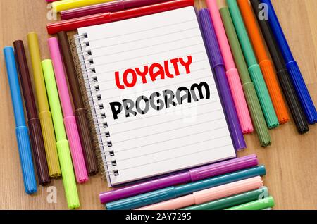 Loyalty program text concept Stock Photo
