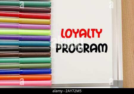 Loyalty program text concept Stock Photo