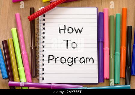 How to program text concept Stock Photo