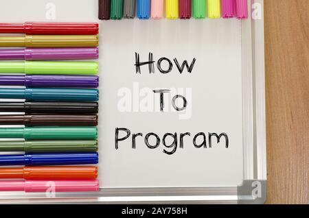How to program text concept Stock Photo