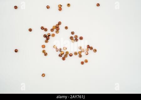 Wooden Beads on a String making a Colorful Toy Necklace Stock Photo - Alamy