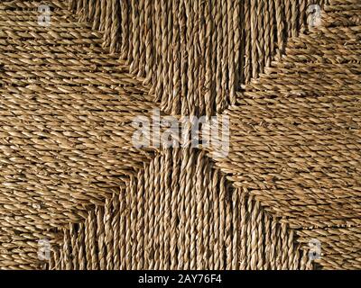 Hand woven sea grass textured surface Stock Photo