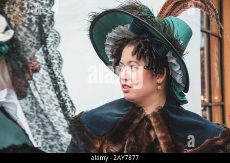Deventer, Netherlands, December 15, 2018: Character from the famous books of Dickens during the Dickens Festival in Deventer in The Netherlands Stock Photo