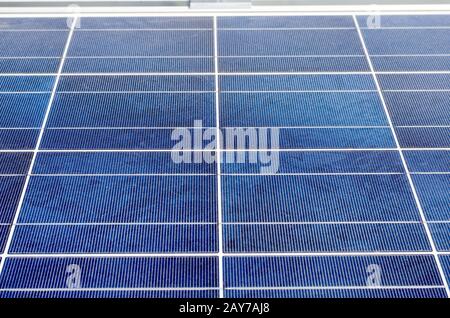 Solar panel and polycrystalline photovoltaic cells Stock Photo