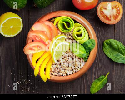 Vegetarian buddha bowl Stock Photo