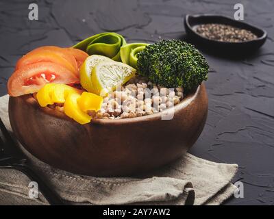 Vegetarian buddha bowl Stock Photo