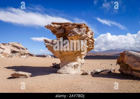 Arbol de Piedra in Siloli desert, sud Lipez reserva, Bolivia Stock Photo