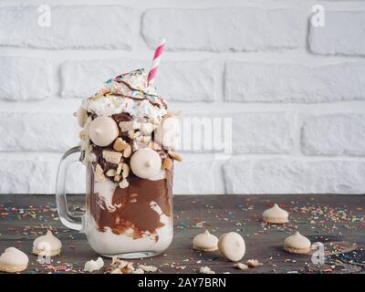 freakshake with copy space Stock Photo