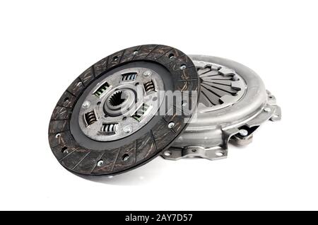 Clutch basket disc isolated on white Stock Photo