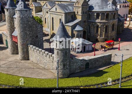 The Hague, Netherlands - April 26, 2017: Maastricht in Madurodam miniature park in The Hague Stock Photo