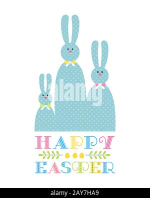 Happy Easter fancy hand drawn letters isolated Stock Vector