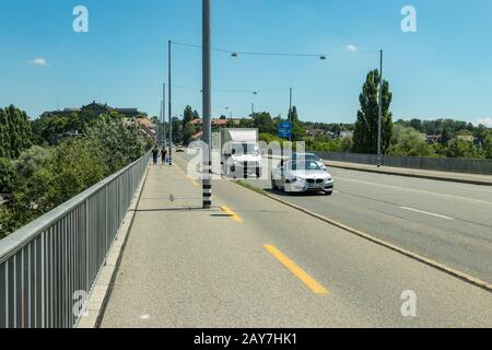 Bern, Switzerland - July 30, 2019: Panoramic view at sunny summer day. Stock Photo