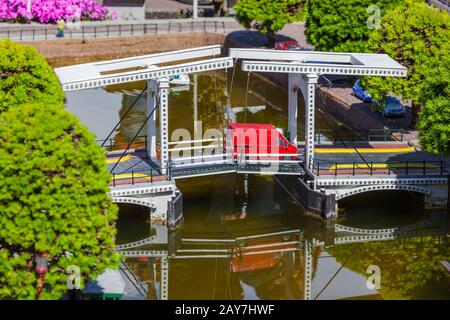 The Hague, Netherlands - April 26, 2017: Madurodam miniature park in The Hague Stock Photo