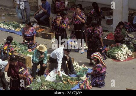 Guatemala: Chichicastenango produce market in western highlands. ©Bob Daemmrich Stock Photo