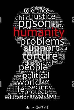 Humanity word cloud concept Stock Photo