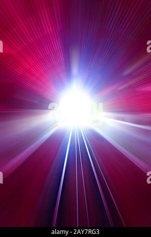 Speed motion lights Stock Photo