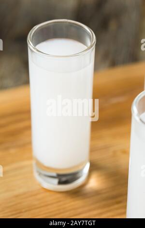 Refreshing Greek Anise Raki Drink with Water Stock Photo - Alamy