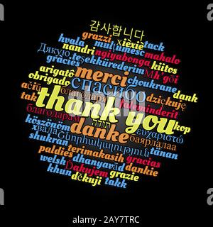 Thank you word cloud concept Stock Photo