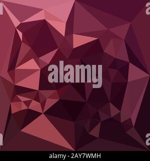 Dark Raspberry Red Abstract Low Polygon Background Stock Photo