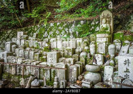 Chion-in temple garden graveyard, Kyoto, Japan Stock Photo