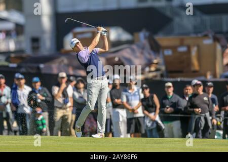 Los Angeles, USA. 13th Feb, 2020. Justin Thomas on the third hole during the Genesis Invitational first round at Riviera Country Club, Thursday, Feb. 13, 2020, in the Pacific Palisades area of Los Angeles. Credit: European Sports Photographic Agency/Alamy Live News Stock Photo