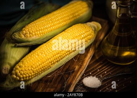 Corn on the cob Stock Photo
