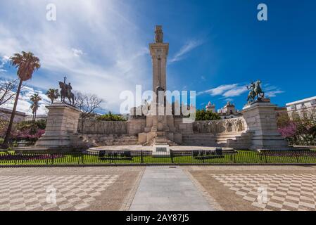 monuments,landmarks and architecture on streets of Cadiz,Spain Stock Photo