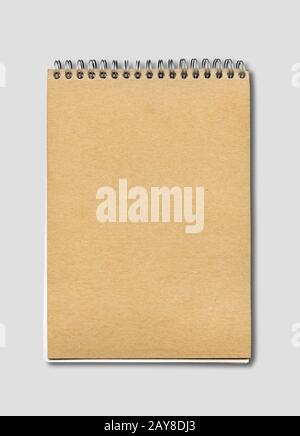 Spiral closed notebook mockup Stock Photo