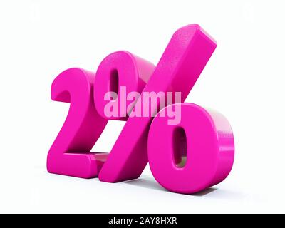 2 Percent Pink Sign Stock Photo