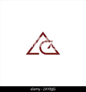Initial letter ah or ha logo design template Stock Vector
