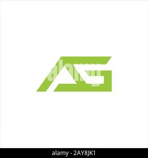 Initial letter ah or ha logo design template Stock Vector