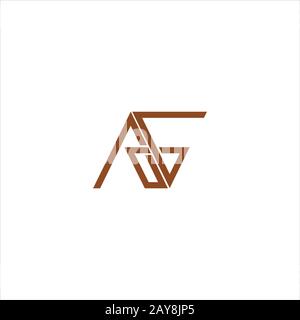 Initial letter ah or ha logo design template Stock Vector
