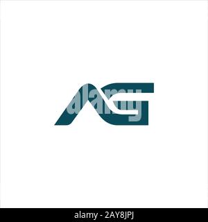 Initial letter ah or ha logo design template Stock Vector