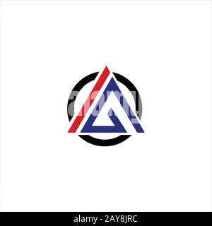 Initial letter ah or ha logo design template Stock Vector