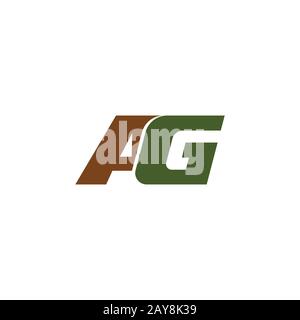 Initial letter ah or ha logo design template Stock Vector