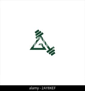 Initial letter ah or ha logo design template Stock Vector