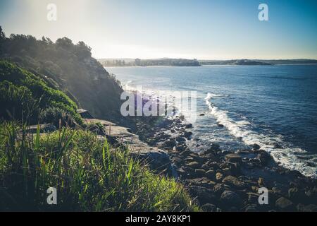 Manly Beach coastal cliffs, Sydney, Australia Stock Photo
