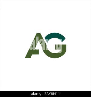 Initial letter ah or ha logo design template Stock Vector
