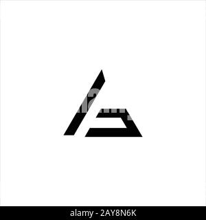 Initial letter ah or ha logo design template Stock Vector