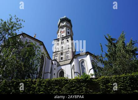 Basilica St. Ulrich and Afra in Augsburg, Bavaria, Germany Stock Photo