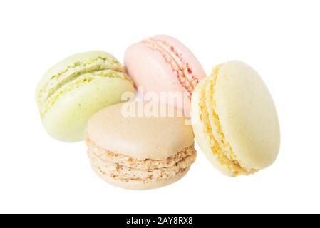 Macaroons on white background Stock Photo