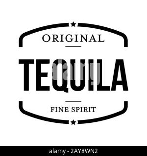Tequila Fine Spirit sign black Stock Vector