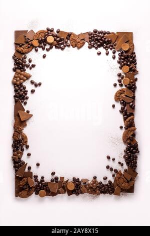 Chocolate frame. Stock Photo