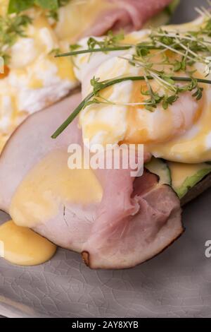 Eggs Benedict Stock Photo