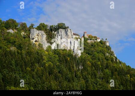 danube valley, Upper danube, swabian alps, germany, castle werenwag Stock Photo