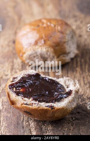 Stuck, a Bavarian roll with raisins Stock Photo