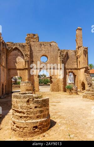 Interior view of of St George of the Greeks Church, inside medieval Famagusta, Cyprus Stock Photo